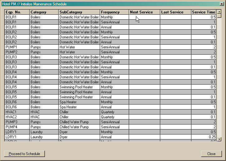 Assigning Your Own Maintenance Due Dates.